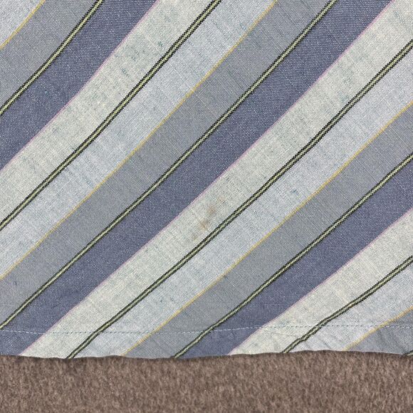 GAP Skirt Womens 6‎ Blue White Chevron Stripe Linen Cotton A Line Pockets Summer - Picture 11 of 14